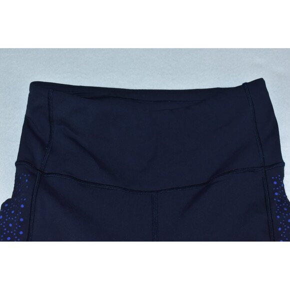 Lululemon Colour Me Quick Women's Leggings Size 4 Navy Blue Nulux 7/8 Tight 25" - Picture 3 of 16
